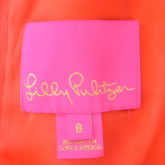 Lilly Pulitzer Pearl Romper in Picante Coral Heebee Zeebees - Picture 14 of 16